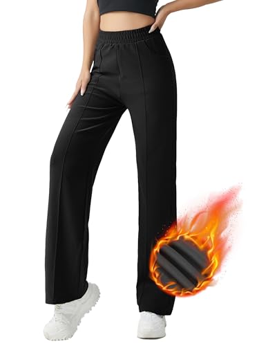 X-KEEP Thermo Hose Damen gefütterte Jogginghose Winter Leggings Damen mit...