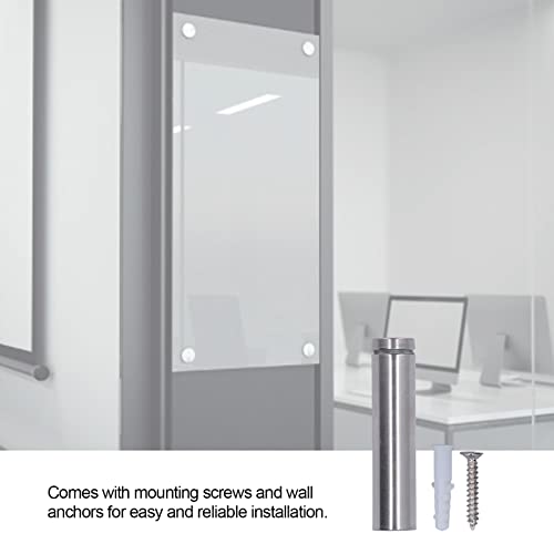 Natudeco 12 Set 19 x 80 mm Edelstahl-Abstandsschrauben, Werbeschrauben, Montagezubehör, Abstandshalter-Set Wandabstandshalter zum Aufhängen von Acryl-Bilderrahmen Abstandshalter Wand