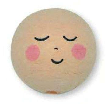 Stafil ø 3cm Spun Cotton Doll Heads 3pcs - Sleepy