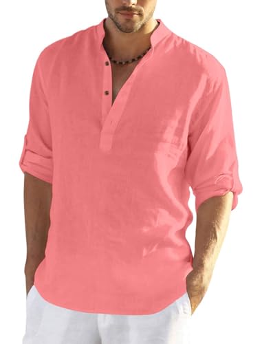Image of Men's Kurta || Chinese Collar Long Sleeves || Straight Hip Length Kurtas || Short Kurta for Men || for Festival || Function || Occasion Wear Fancy Kurta for || Best Gifts for Men