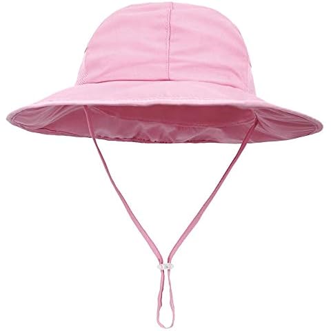 SimpliKids Sun Hat Baby Toddler Kids 50+ UPF Sun Protective Wide Brim Bucket Hat (Pink, 3-6 Years) Cover