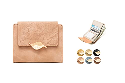 Kainos Portefeuille Femme Court Porte Monnaie Porte Carte en Cuir Artificiel avec Rabat et Fermeture éclair (Rose Claire) Cover