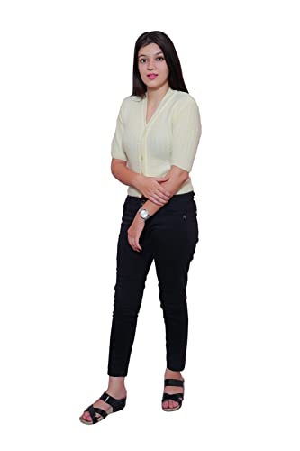 Image of Women's Hosiery Woolen Solid Half Sleeve Sweater Blouse