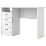 Tvilum Warner Desk with 4 Drawers, White
