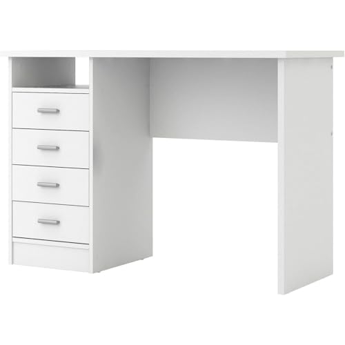 Tvilum Warner Desk with 4 Drawers, White