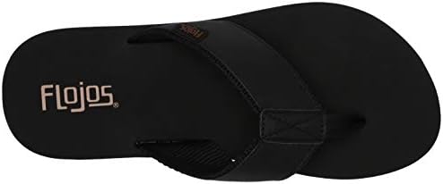 FLOJOS Men's ESTILER LITE Flat Sandal, Black, 9 | Image 4