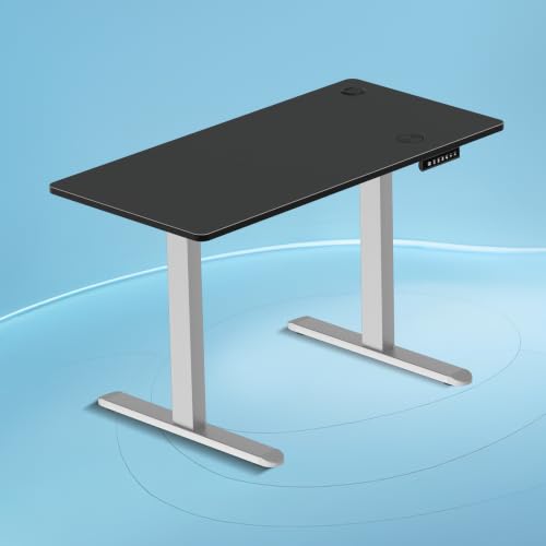 Image of The Sleep Company AeroPro Electric Height Adjustable Desk | Ergonomic WFH Table | 4 Memory Presets | Wireless Charging | 2 Yr Warranty | 1600x700 Top | Free Installation | Black & White