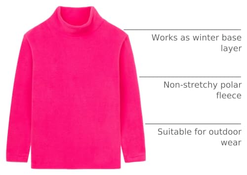 Image of LittleSpring Unisex Boys Girls Polar Fleece Shirt Base Turtleneck Top (2-14 Years)