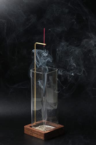 Neitol Incense Holder For Sticks [Anti-Ash Flying] With Removable Glass Ash Catcher Mess-Free Incense Burner #TOP6