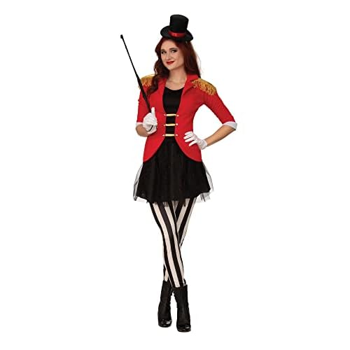 Bristol Novelty M Ringmaster Disfraz de presentadora de circo, para adulto, talla, multicolor, (AF113M)