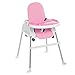 Seggiolone per bambini con gambe regolabili, per alimentazione del bambino Seggiolino per bambini Giocattoli per bambini per giro in auto Seggiolone pieghevole facile da trasportare con ruote,Rosa
