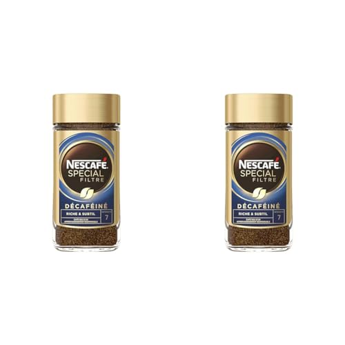 Nescafé SPECIAL FILTRE Décaféiné, Café Soluble, Flacon de 200g (Lot de 2)