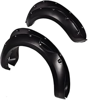 Fender Flares, Compatible With 2011-2018 Ford Ranger T6 (2015-2018 Model Must Remove Factory Mudflaps) Paintable Smooth Matte Pocket Riveted Style Wheel Flares, 4PCS