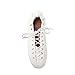 STALOV Lace Up Ballet Flats for Women Round Toe Leather Mary Jane Shoes Fashion Comfort Dress Work Casual Slip On Flat Shoes White US8.5