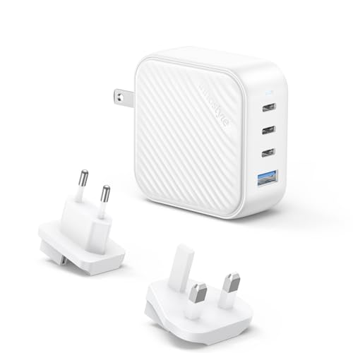 100W USB C Charger 4 Port GaN Foldable Compact Phone Fast Charging Wall Charger Block Power Adapter Compatible with MacBook,iPad,iPhone,Galaxy,Laptop,AirPods,Apple Watch and More