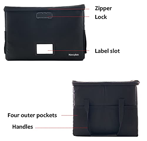 Havcybin FIREBOX Fireproof Filing Cabinet File Box With Lock, Havcybin File Storage Organizer Box Fireproof Safes For Home Fire And Waterproof Portable Home Office Safe Bin Cabinet thumb #2