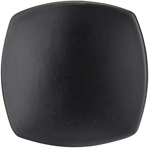 Amazon Basics Rounded Square Cabinet Knob, 1.26" Diameter, Flat Black, 25-Pack