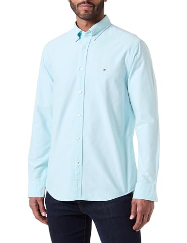 Tommy Hilfiger Herren Hemd Oxford Shirt Langarm, Türkis (Bright Sky), S – Ansicht 1