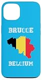 Installation facile Brugge Belgique Drapeau Belgique Vintage Carte Coque pour iPhone 13