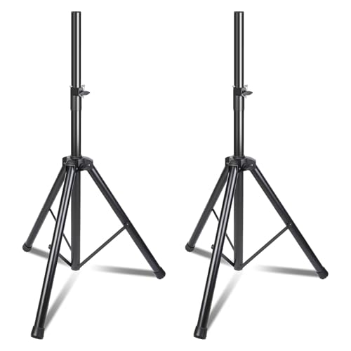 Gzgdljq SP-502 Speaker Stands Pair Heavy Duty Speaker Tripod Stand Adjustable Height From 35 To 60 Inch Universal Speaker Stand 35 Mm Compatible Insert cover