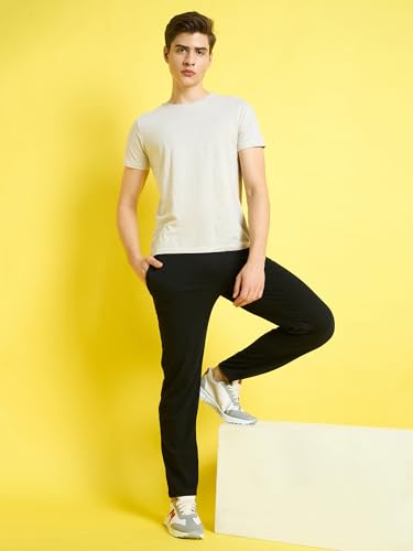 Image of bearbrother Men's Regular Fit Solid Trackpants