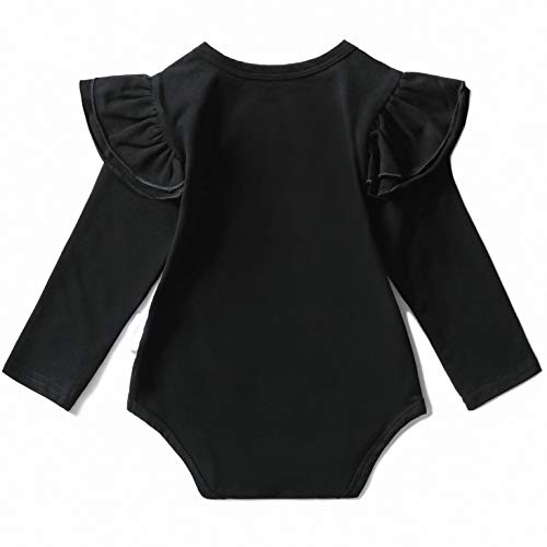 Baby Girl Flutter Sleeve Onesies Quality Cotton Ruffle Shirt2
