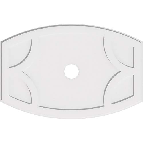 Image of Ekena Millwork CMP40X26KY-04000 Kailey Architectural Grade PVC Contemporary Urethane Ceiling Medallions 40 inchW x 26 5 /8 inchH x 4 inchID x 21 1 /2 inchC x 1 inchP