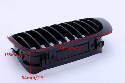 Rejilla central de capó en negro mate para BMW Serie 3 E46 de 2 puertas 3