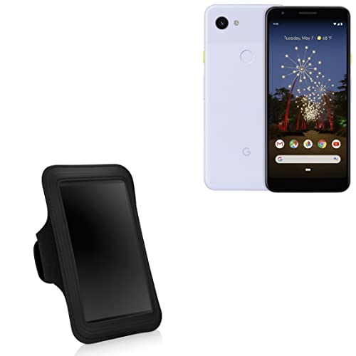 BoxWave Case Compatible with Google Pixel 3a - Sports Armband, Adjustable Armband for Workout and Running for Google Pixel 3a - Jet Black