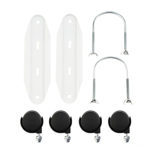 Laroal 2 Piezas de Ruedas giratorias de Soporte, polea portátil, Soporte para radiador hidroeléctrico, Calentador eléctrico, Calentador Especial, Ruedas básicas de Repuesto, Color Negro