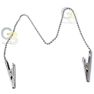 G.S Dental Napkin Holder BIB Clips Flexible Ball Chain Crocodile Neck Chain