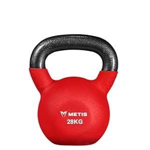 METIS Neoprene Kettlebells [4-28kg] | Exercise Equipment For Home Training & Gym Fitness – Heavy Lifting Kettlebell Weights | Cast Iron Kettlebell