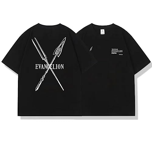 [LAOMI] MkX̑ EVA tVc  VW gC AXJ VIG@QI ĕ LOVc  JWA  T-shirt Aj ObY X|[c  Cxg v[g jp (ubN,XL