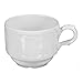 Seltmann 001.610585 Salzburg - Tazza da caffè in porcellana, rotonda, con rilievo, bianco, 3 decorazioni, 0,09 l, 6,2 cm di diametro, 5 cm di altezza, 12 pezzi