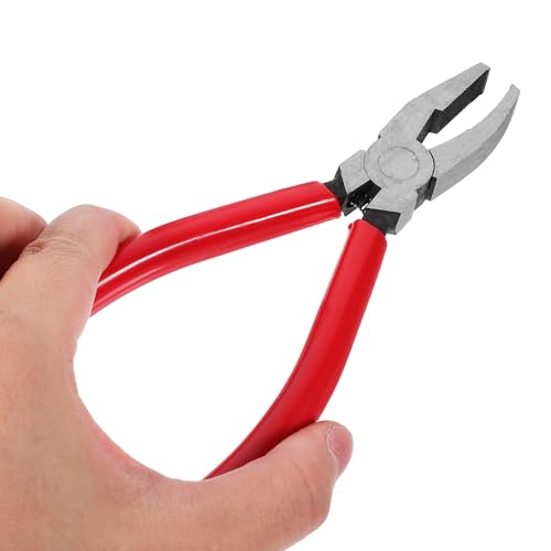 Alicates para vidrio POPETPOP de 6 pulgadas con punta curva y mango de goma resistente 8