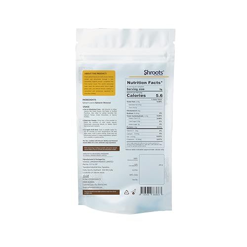 Image of SHROOTS Dehydrated Spinach (Palak) Leaves Flakes | 100% Natural & Pure Vegetarian | Machine-Dried| Nutrient-Rich & Flavorful | Ideal for Cooking, Soups, Curries & Seasoning | 60g Each Pack of 1