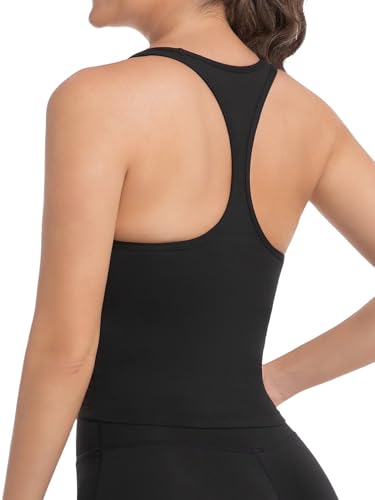 Racerback Workout Tank Tops for Women with Built in Bra Tight Sleeveless Running Yoga Gym Shirts 2025 Summer Clothes - Image 5