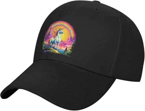 Casquette tactique militaire bobble noir licorne arc-en-ciel designer unisexe