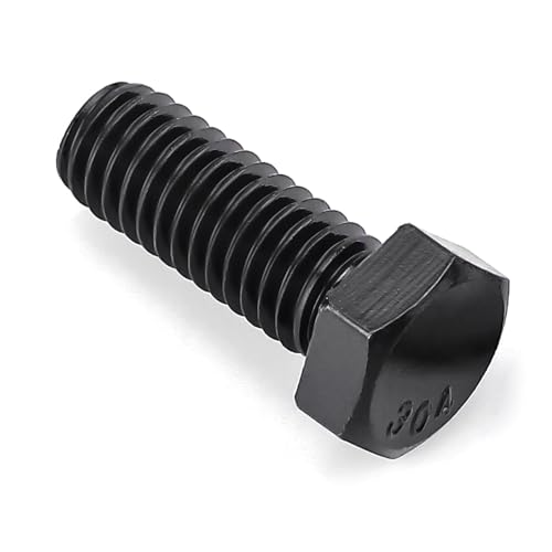 Image of Glvaner 1 /2-13 x 1 Stainless Steel Hex Head Screws Bolts, Black Coated, 304 Stainless Steel 18-8, Hexagon Head Bolts, Full Thread, 6 pcs