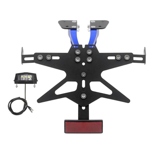 BTCTLPLMKK For Y&AMAHA TMAX530 DX SX 560 2017-2021 バイク用リアナンバープレートホルダーブラケット バイク用 ナンバープレートステー(青い)