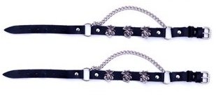 Billys Biker Gear Rose Leather Motorcycle Boot Chains