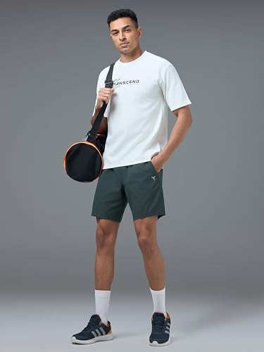 Image of TECHNOSPORT Men's Slim Fit Sports Shorts with Ts Flexi, Breathable Comfort for Gym, Running, Training