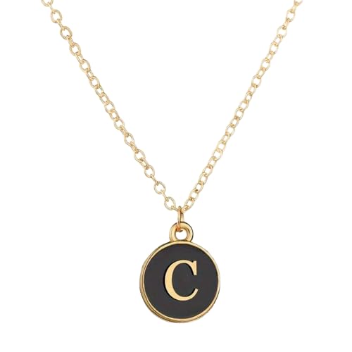Name Initials Personalized Letter Unisex Pendant Necklace- Enameled Name Letter Small Pendant with Stainless Steel Chain-image-12