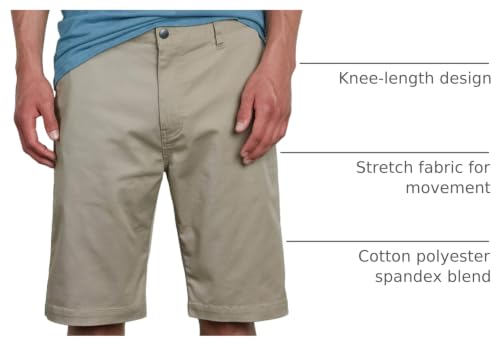 Image of Volcom Men's Vmonty Stretch 22 Chino Shorts - Casual Everyday Wear, Relaxed Fit