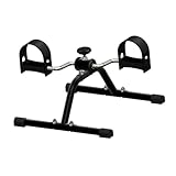 Oshhni Mini Cyclette per Esercizi di Gambe, Multiuso, Portatile, Facile da Montare, da Pavimento, per Esercizi di Gambe e Braccia, per Sport Indoor, Nero