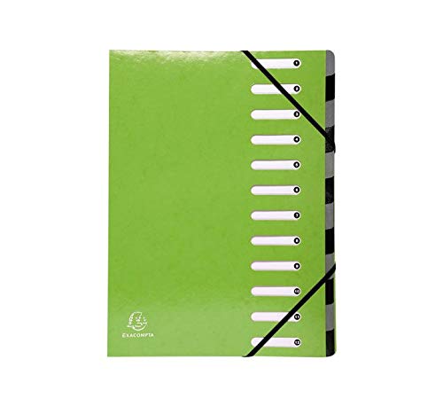 Lot de 6 Trieur extensible IDERAMA, 12 compartiments, coloris vert anis