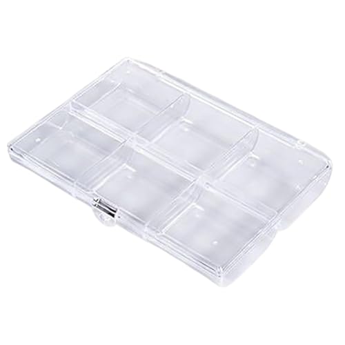 Caja con compartimentos de acrílico transparente, vitrina para almacenamiento de pendientes, organizador de joyas con soporte para anillos, compartimentos separados para almacenamiento de manualidades