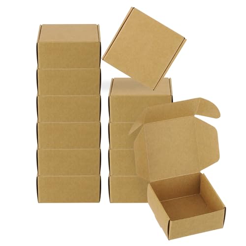 Boîte à savon en papier kraft contre les chocs | Pack de 20 boîtes carrées pour emballer