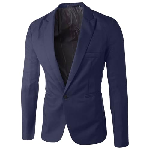 Mens Blazers Slim Fit Business Casual Smart Office Suit Sport Coat