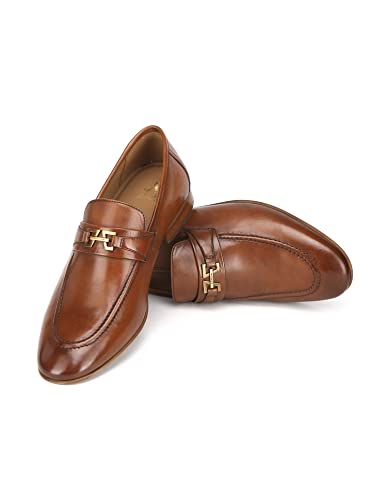 Image of Arrow Men's Wellington TAN Leather Slip ON-8 UK (2FA21466K06)